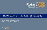 Webinar: Term Gifts- A Way of Giving to The Foundation