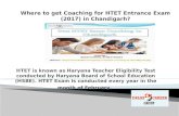 Where to get Coaching for HTET Entrance Exam (2017) in Chandigarh?