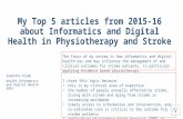 My Top 5 articles from 2015-16 about Informatics and Digital Health in Physiotherapy and Stroke