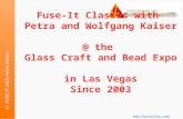 Fuse-It with Petra & Wolfgang Kaiser at the Glass Craft and Bead Expo in Las Vegas