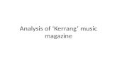 Analysis of ‘kerrang’ music magazine