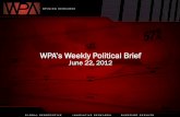 WPA's Weekly Political Brief 120622