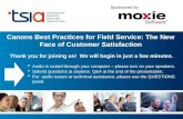 TSIA Webinar: Canon's Best Practices for Field Service