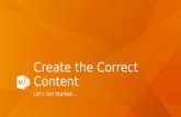How to Create the Correct Content