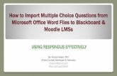 How to import multiple choice questions from word to blackboard & moodle
