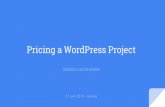 Pricing a WordPress project