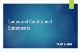 Loops and conditional statements