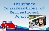 Insurance considerations of recreational vehicles