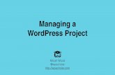 Managing a WordPress Project