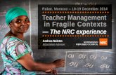Teacher Management in Fragile States - The NRC experience