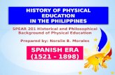 History of Physical Education in the Philippines: Spanish Era