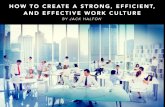 How to Create a Strong, Efficient, and Effective Work Culture by Jack Halfon