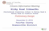 Citizens Information Meeting: Kirby Road Sidewalks: Nov. 9, 2016