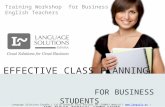 Effective class planning for business students and their typical complaints
