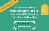 15 classic online public relation pr tips for global pet food & pet care industries