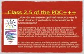 PDC+++ Module 2 Class 5 Resources