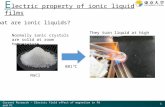 Electric property of ionic liquids