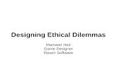 Designing Ethical Dilemmas