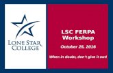 FERPA Workshop LSC-M Oct 2016