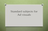 Standard subjects for ad visuals