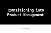 Transitioning into product management