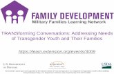 TRANSforming Conversations: Addressing Needs of Transgender Youth and Their Families
