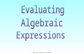 Writing and evaluating algebraic expressions