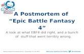 A Postmortem of Epic Battle Fantasy 4 by Matt Roszak