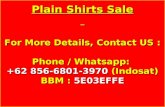 +62 856-6801-3970 (Indosat) Plain Shirts Supplier Philippines