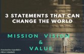 VISION, MISSION & VALUE