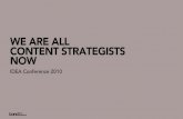 We are all content strategists now