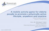 A mobile activity game for elderly people to promote a physically active lifestyle, anywhere and anytime