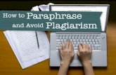 Paraphrasing & Plagiarism