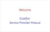 Gaadizo Service provider manual