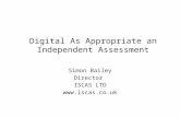 Digital as appropriate an independent view no notes