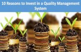 10 reasons to invest in a Quality Management System