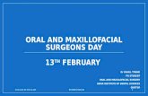 Dr Rahul VC Tiwari, Department of Oral and Maxillofacial Surgery, Sibar Institute of Dental Sciences, Gunutr, AP. Oral and maxillofacial surgerons day presentation - past present and