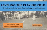 Leveling the Playing Field: Creating an Emerging Technology Loan Program