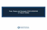Post, Reply and Navigate DISCUSSIONS in Falcon Online