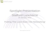 BforB Stafford Lunch Referral Networking Group - Member Spotlight Presentation - January 2016