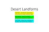 Desert landforms revision
