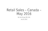 Retail sales for Canada for the month-ending May 2016
