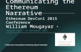 Communicating the Ethereum Narrative by William Mougayar