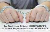 In Fighting Crime, Certainty is More Important than Severity
