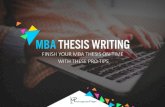 Learn to finish your MBA thesis on-time