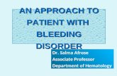 Approach to patients with bleeding disorders