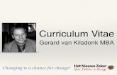 Curriculum Vitae Gerard van Kilsdonk MBA