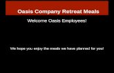 Oasis company retreat meals