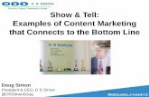 Show & Tell - Examples of Content Marketing that Connects to the Bottom Line