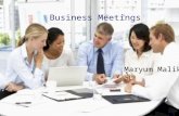 Business meetings